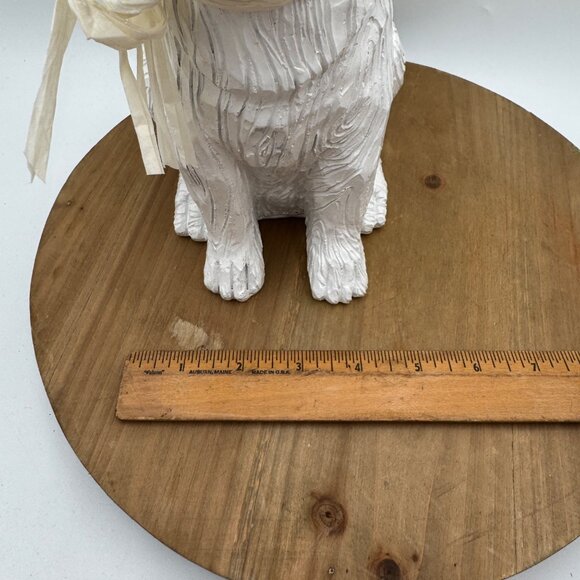 Bunny Rabbit  Easter spring sitting upright resin wood look like style vibe farm - Picture 9 of 10